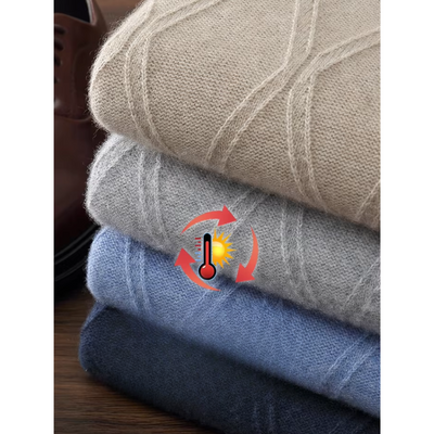 Starkor - Wollpullover Herren – Klassischer Pullover mit dezentem Muster