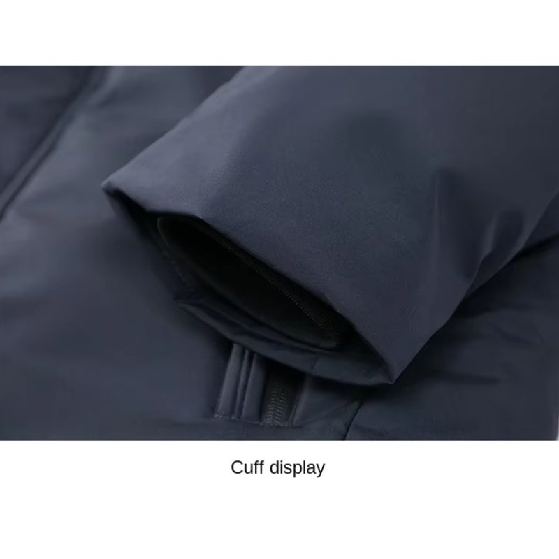 Schneon - Langer Wintermantel Herren Daunenmantel Warm Gefüttert Winddicht