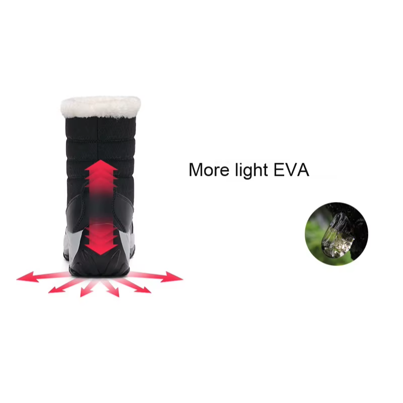 Chalette - Damen Winterstiefel mit Schnürung und wasserdichtem Warmfutter