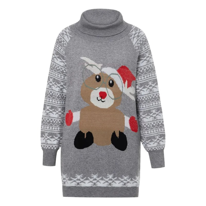 Strifun - Festlicher Weihnachtspullover – Design mit Baum und Geschenken