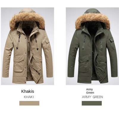 Starkal - Parka Winterjacke Herren – Fleece Gefüttert, Winddicht, Mit Kunstfellkapuze