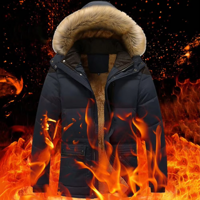 Daunsol - Pufferjacke Herren Winddicht Winterjacke Mit Kapuze Gefüttert