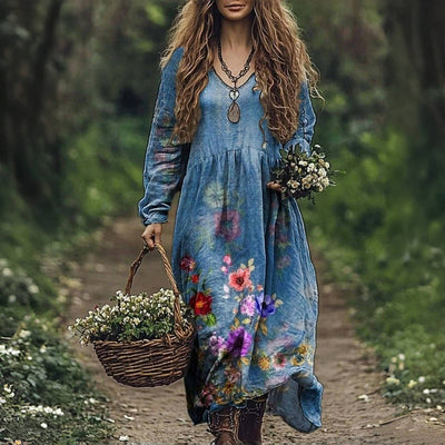 Fiona – Romantisches Vintage-Blumenkleid