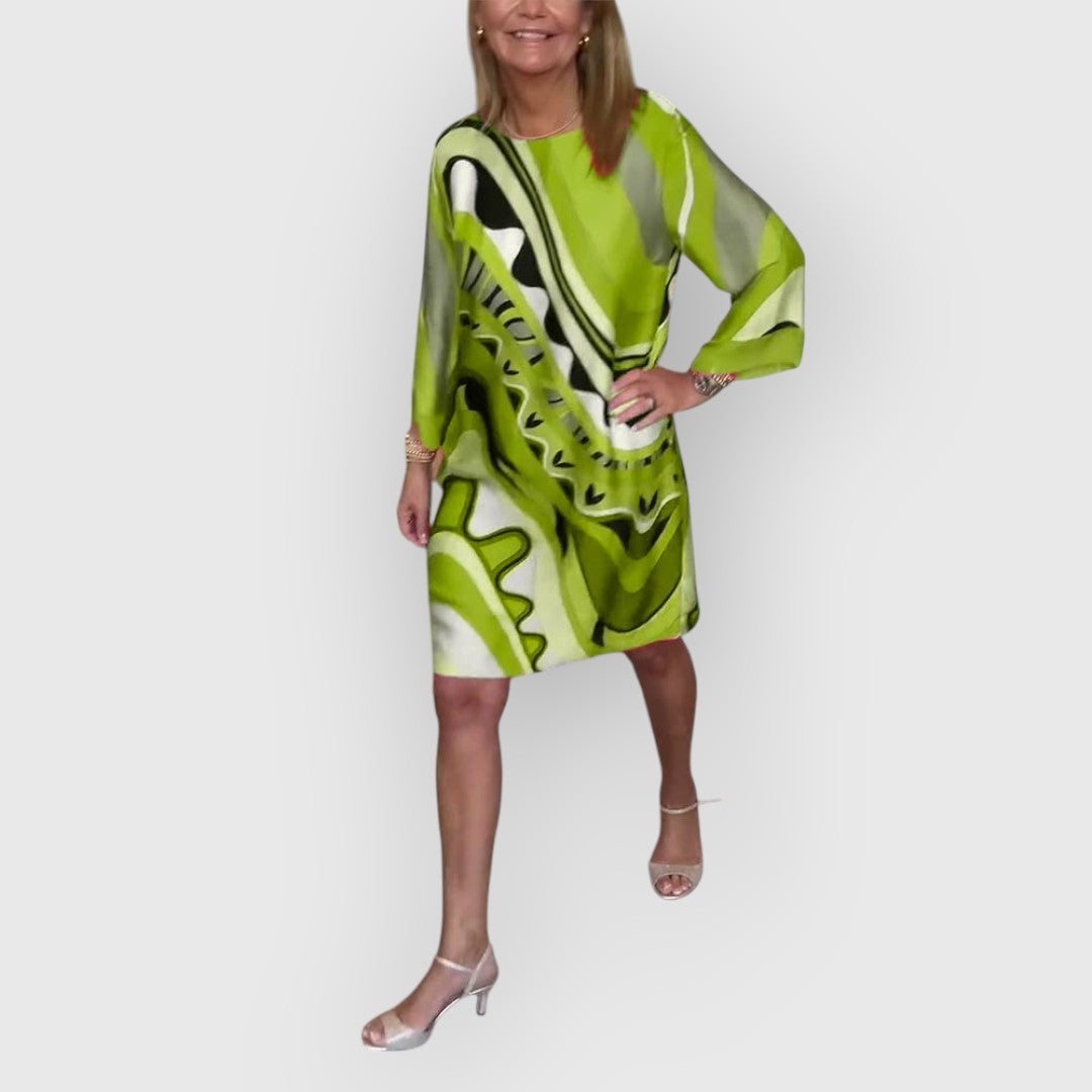 ESTELLE | ELEGANTES besticktes MIDI-KLEID