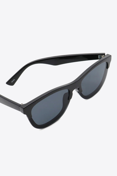 Wayfarer-Sonnenbrille im Browline-Stil mit UV400-Schutz