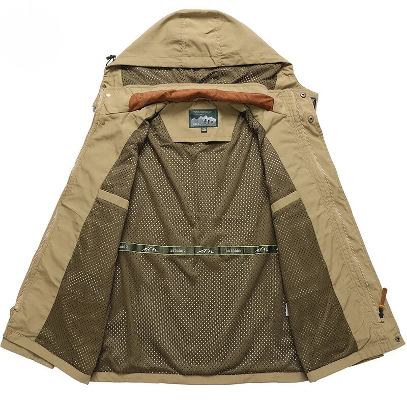 Lodenix - Wintermantel Männer mit Kapuze, Wasserdichte Outdoor-Jacke mit Taschen