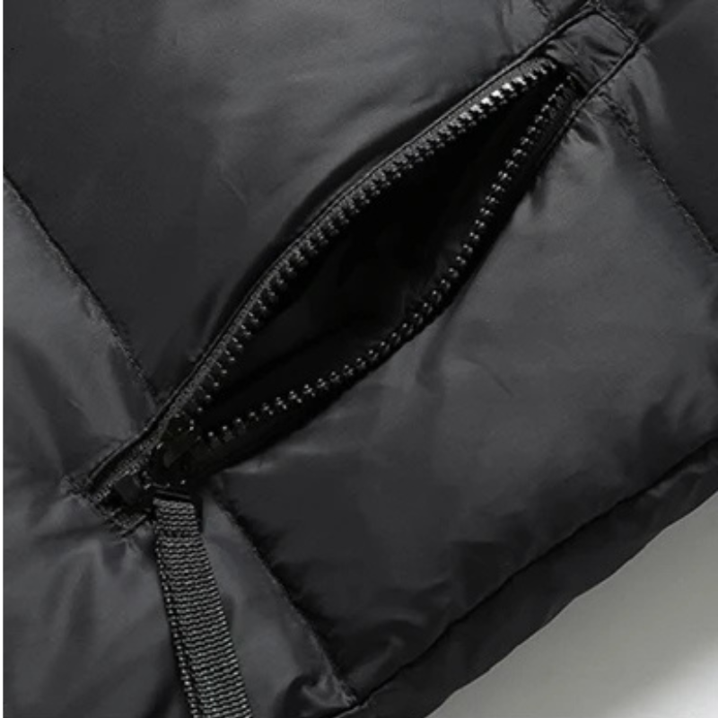 Daunenix - Daunenjacke Herren Lang Warm Gefüttert Mit Kapuze Wintermantel