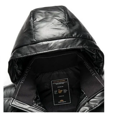 Daunhex - Daunenjacke Herren Winddicht Wasserabweisend Winterjacke Kapuze