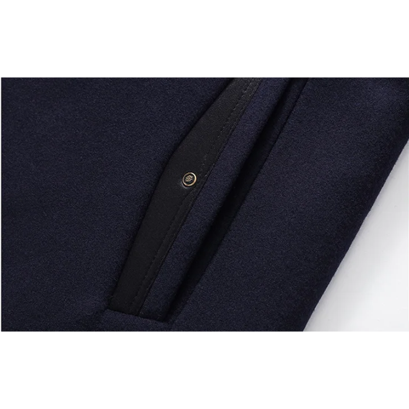 Wanderk - Mantel Jacke Herren – Modischer Wintermantel mit Stehkragen und Futter