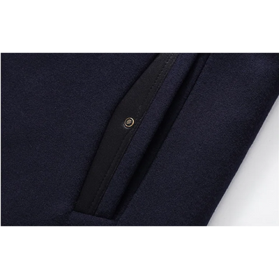 Wanderk - Mantel Jacke Herren – Modischer Wintermantel mit Stehkragen und Futter