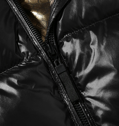 Jackfed - Daunenjacke Herren Glänzend Warm Gefüttert Mit Kapuze Winterjacke