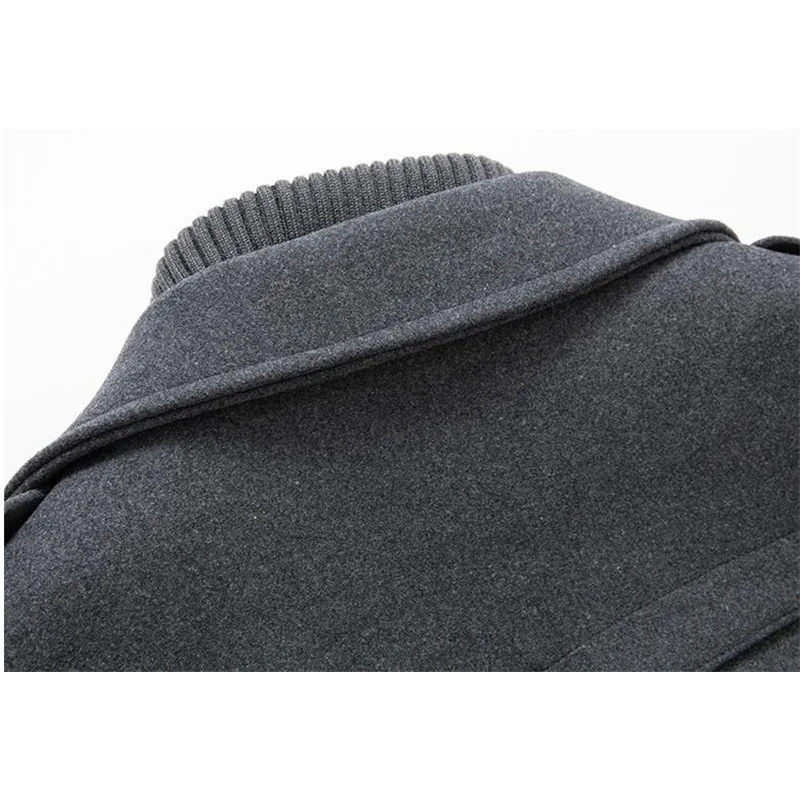 Stilarm - Langer Mantel Herren Stilvoller Wollmantel Mit Stehkragen und Reißverschluss