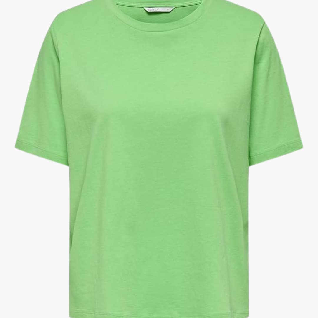 Damen T-Shirt mit Rundhalsausschnitt und kurzen Ärmeln