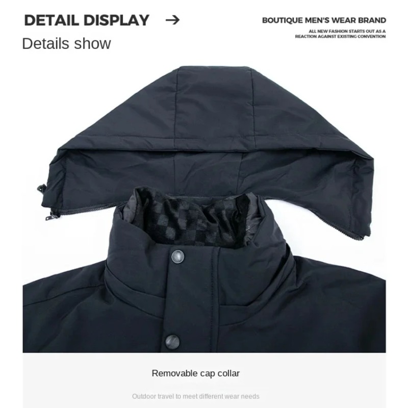 Grauwal - Parka Winterjacke Herren – Winddicht, Warm Gefüttert, Mit Kapuze