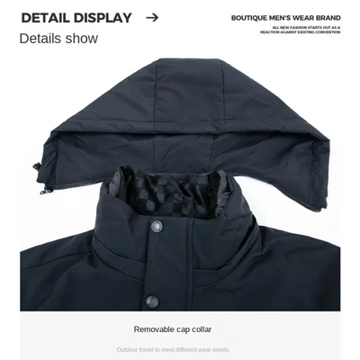 Grauwal - Parka Winterjacke Herren – Winddicht, Warm Gefüttert, Mit Kapuze