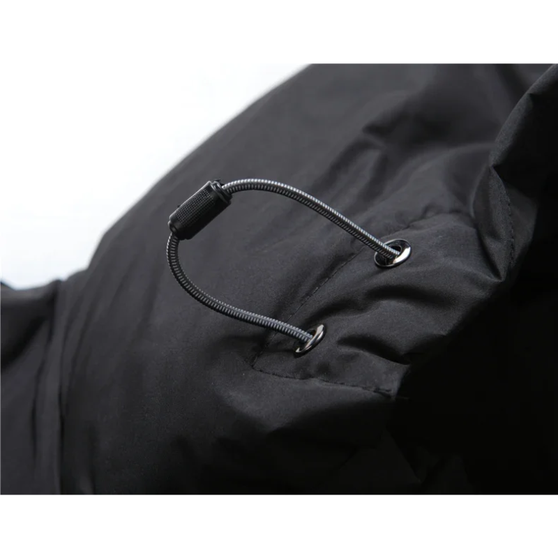 Kältrix - Langer Wintermantel Herren Winddicht Mit Kunstfellkapuze Warm Gefüttert