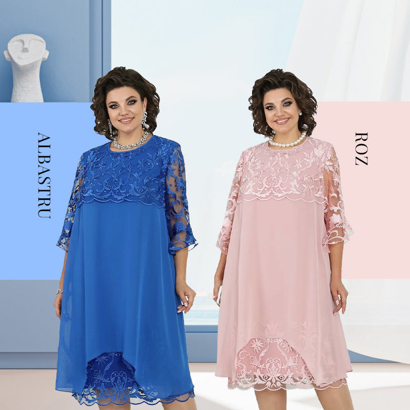 Brittany | Midikleid aus Spitze für Damen mit weiter Passform