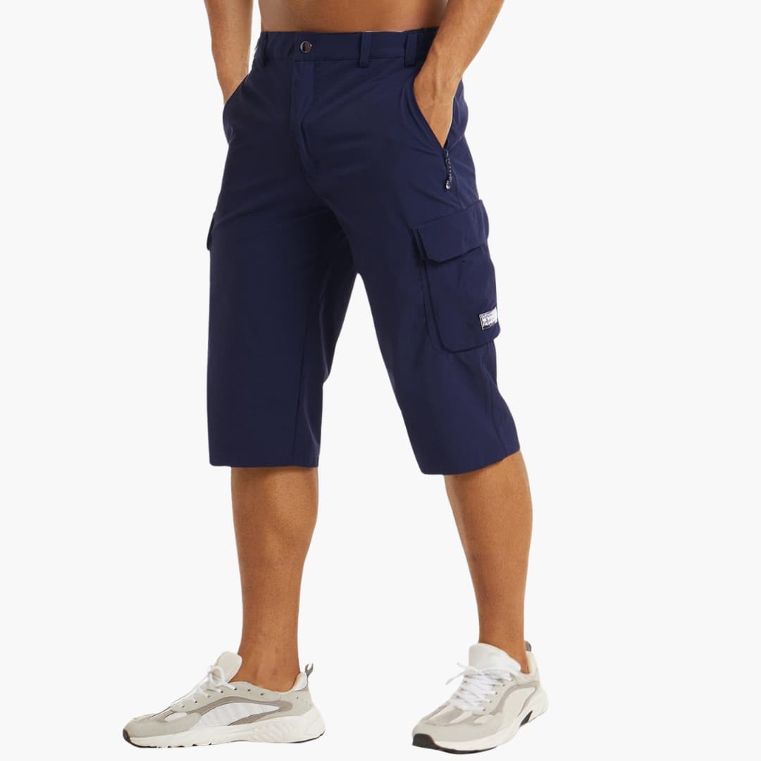 Herren Sommer Cargoshorts mit Stretchstoff und Reißverschlusstaschen