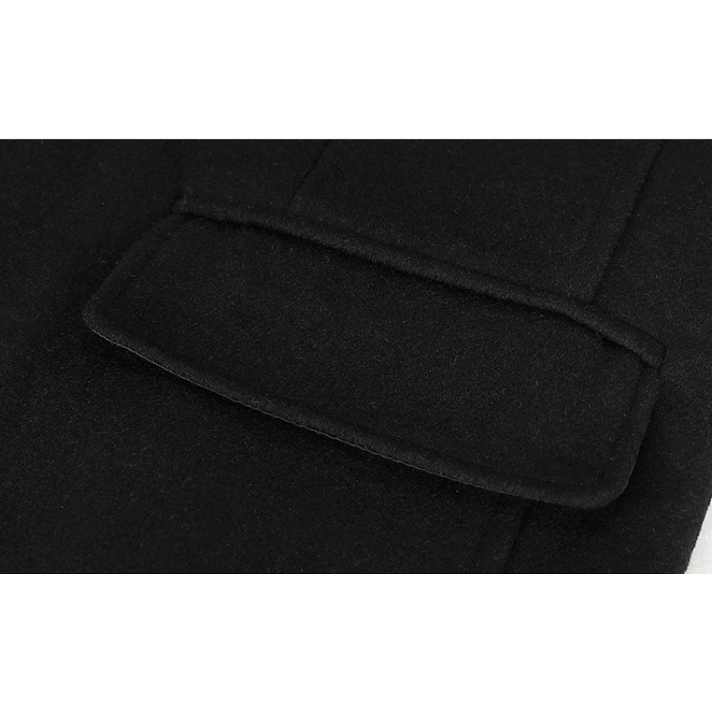 Altegru - Mantel Jacke Herren Lang Eleganter Wollmantel Slim Fit