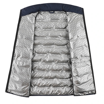 Nordfed - Daunenjacke Herren Winddicht Wasserdicht Lange Winterjacke Kapuze