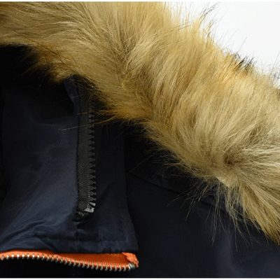 Herrlen - Wintermantel Männer, Winddichte Jacke mit Reißverschluss und Kapuze