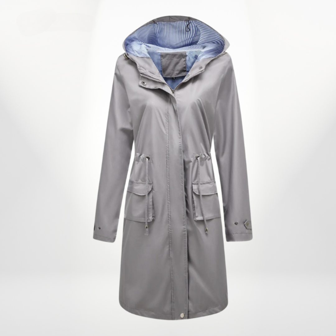 Wasserdichter Trenchcoat Damen Mit Kapuze | Lang Leicht
