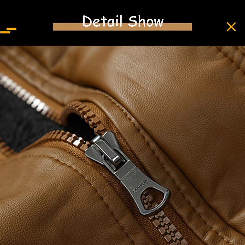 Nordrev - Lederjacke Herren mit Futter, Warme Winterjacke aus Echtleder