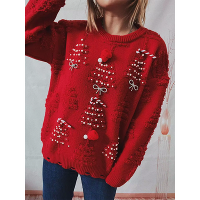 Leuchten - Weihnachtspullover – Strickdesign, Langarm, Weihnachtlicher Stil