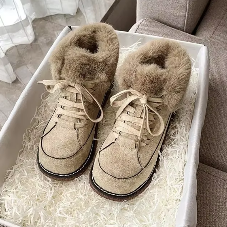 Isother - Damen Winterstiefel mit Fellfutter und bequemer Schnürung