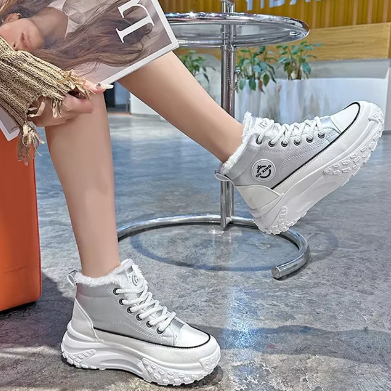 Glancia - Damen Winterstiefel mit Plateau und warmem Innenfutter