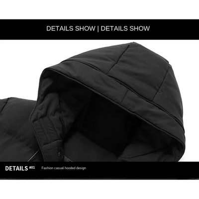 Fröstor - Langer Wintermantel Herren Wasserdicht Winterjacke Mit Fellkapuze