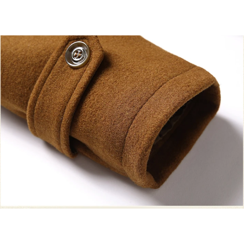 Nordalt - Langer Mantel Herren Warm Gefüttert Mit Stehkragen Winterjacke