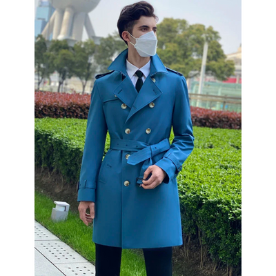 Eichenr - Wasserabweisende Mantel Jacke Herren – Klassischer Trenchcoat mit Gürtel