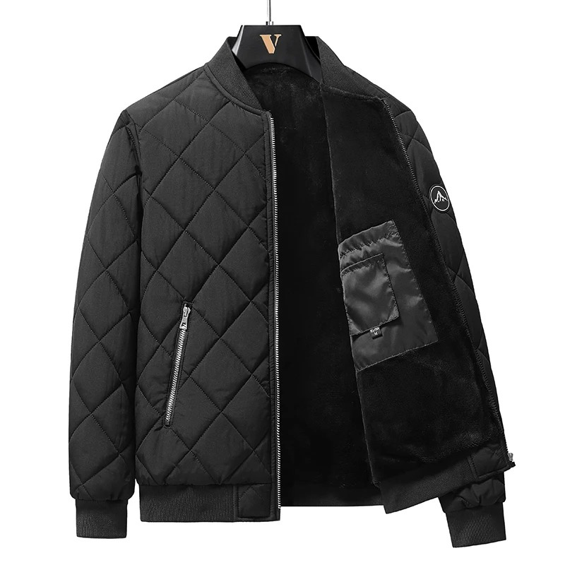 Falkron - Gewattierte Jacke Herren mit Fleecefutter und Reißverschlusstaschen