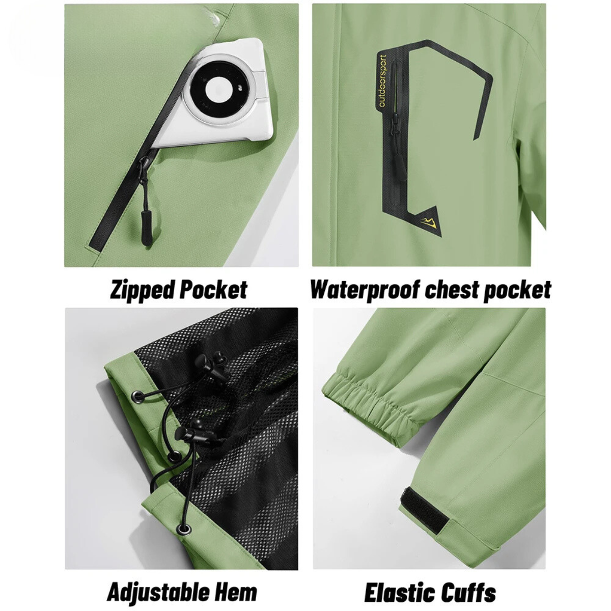 Arkturo - Wasserdichter Wintermantel Männer – Thermo Fleece, Winddicht, Outdoor