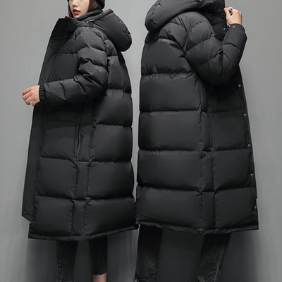 Herrtol - Langer Wintermantel Herren – Ultraleichter Daunenparka mit Kapuze