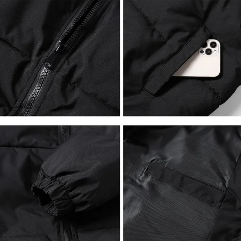 Sturpro - Pufferjacke Herren Outdoorjacke Warm Gefüttert Mit Kapuze