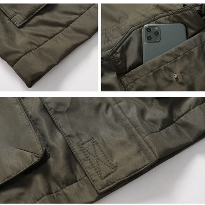 Stilgen - Wintermantel Männer, Warm gefütterte Jacke mit Kapuze und Taschen