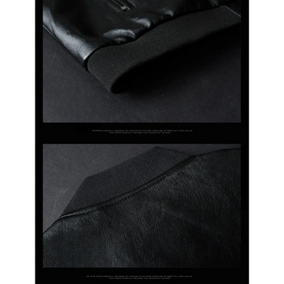 Menroxh - Lederjacke Herren im Mantelstil, Elegante Echtlederjacke mit Taschen