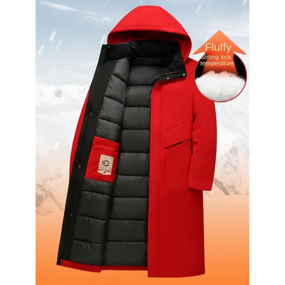 Kühlken - Parka Winterjacke Herren – Lang, Warm Gefüttert, Mit Kapuze