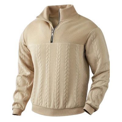 Vintage-Herren- Pullover mit Reißverschluss für Männer