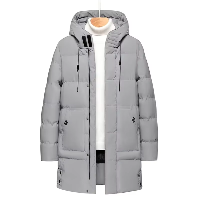 Quilmax - Pufferjacke Herren mit Kapuze und winddichter, wasserabweisender Funktion