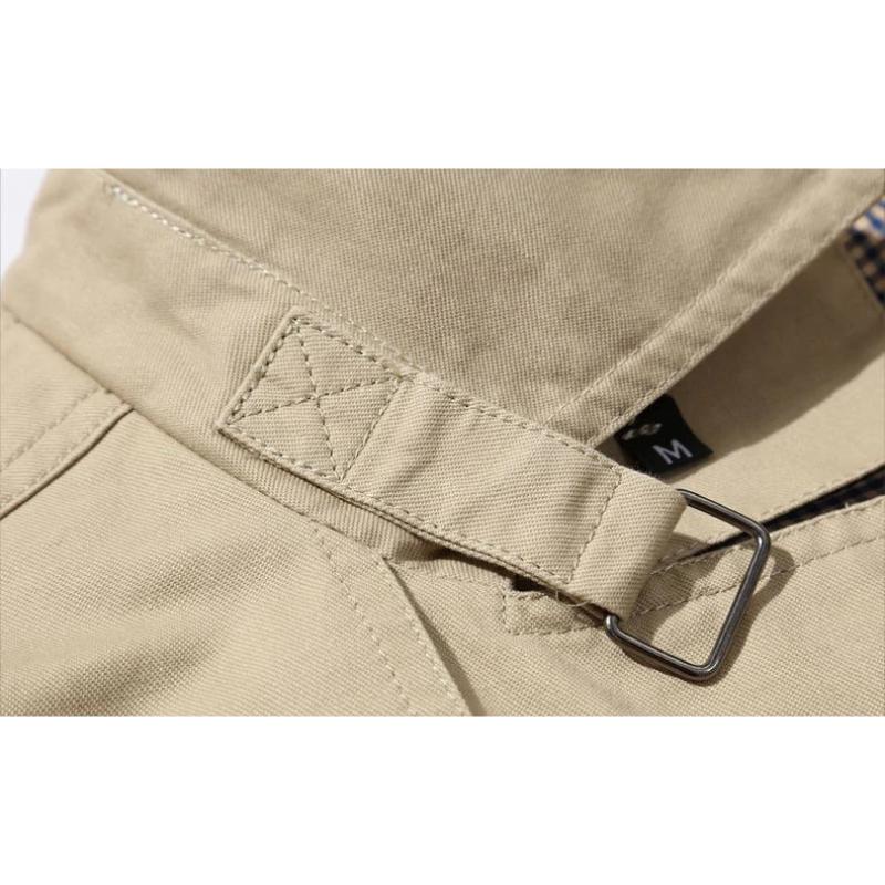 Nordgra - Langer Mantel Herren Stilvoller Trenchcoat Mit Gürtel und Revers