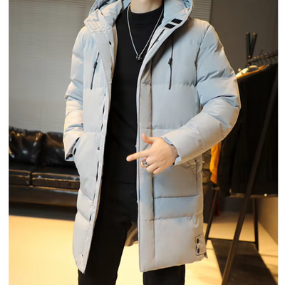 Warmgut - Pufferjacke Herren mit Kapuze und Reißverschlusstaschen für kalte Tage