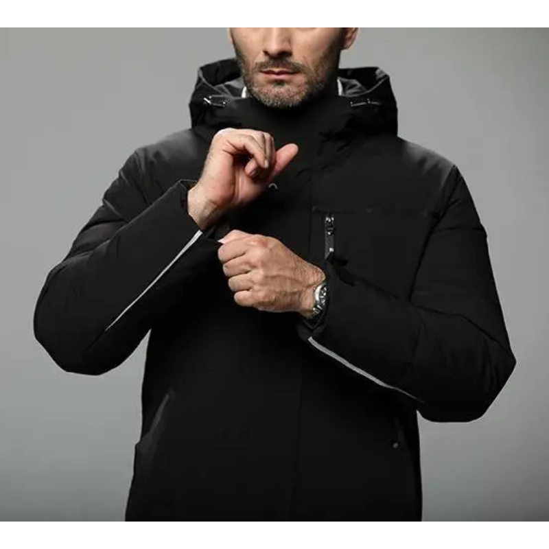 Strammk - Parka Winterjacke Herren – Warm Gefüttert, Winddicht, Mit Kapuze