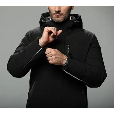 Strammk - Parka Winterjacke Herren – Warm Gefüttert, Winddicht, Mit Kapuze