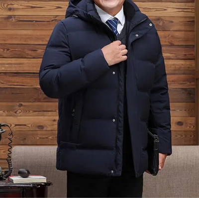 Polarnx - Daunenjacke Herren Warm Gefüttert Winterjacke Mit Kapuze Winddicht