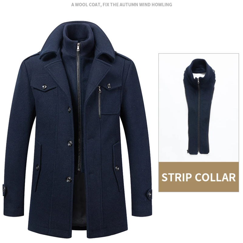 Ardwinz - Mantel Jacke Herren Stilvoller Wintermantel Lang Slim Fit