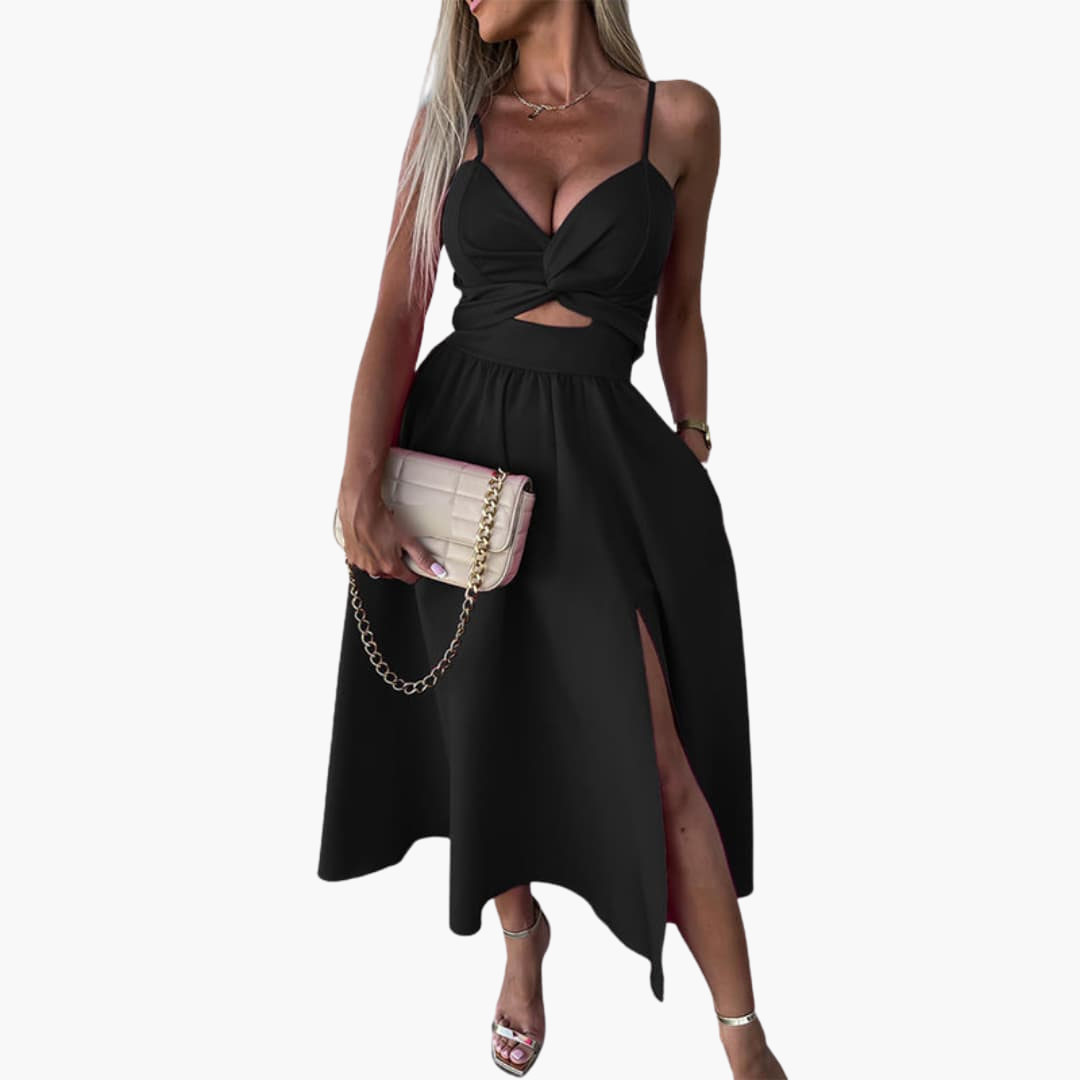 Elegantes Midikleid für Damen – Sommerkleid mit Trägern