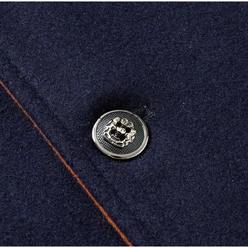 Altmanx - Langer Mantel Herren Zweireihiger Trenchcoat Übergangsjacke